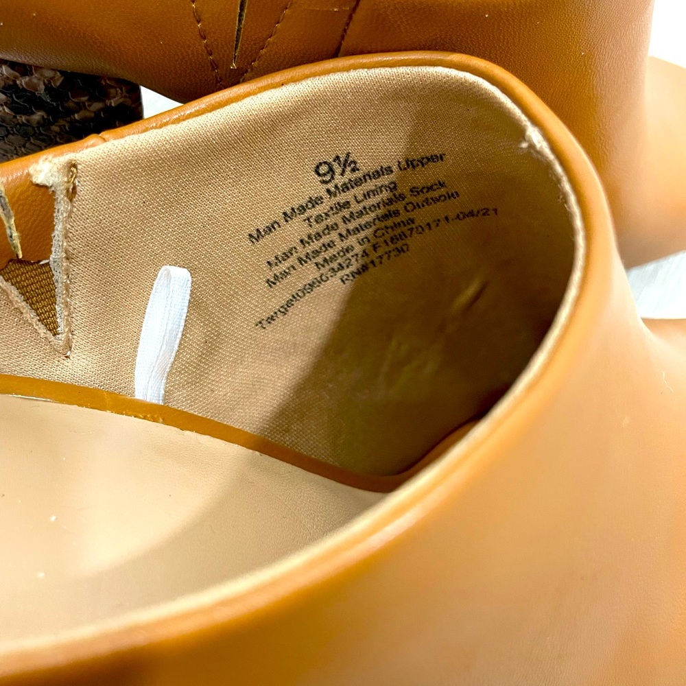 Stunning Women's Paula Mule Heels Cognac - Picture 10 of 11